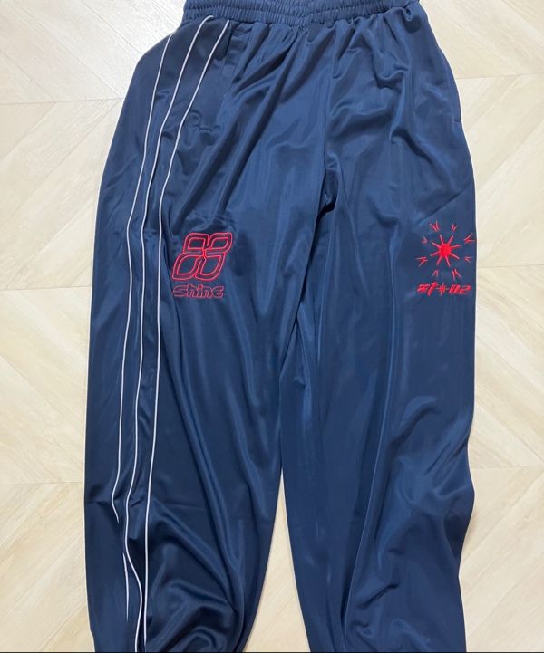 MUSINSA | XTONZ XP260 SHINE PIPING WIDE TRACK PANTS (BLACK)