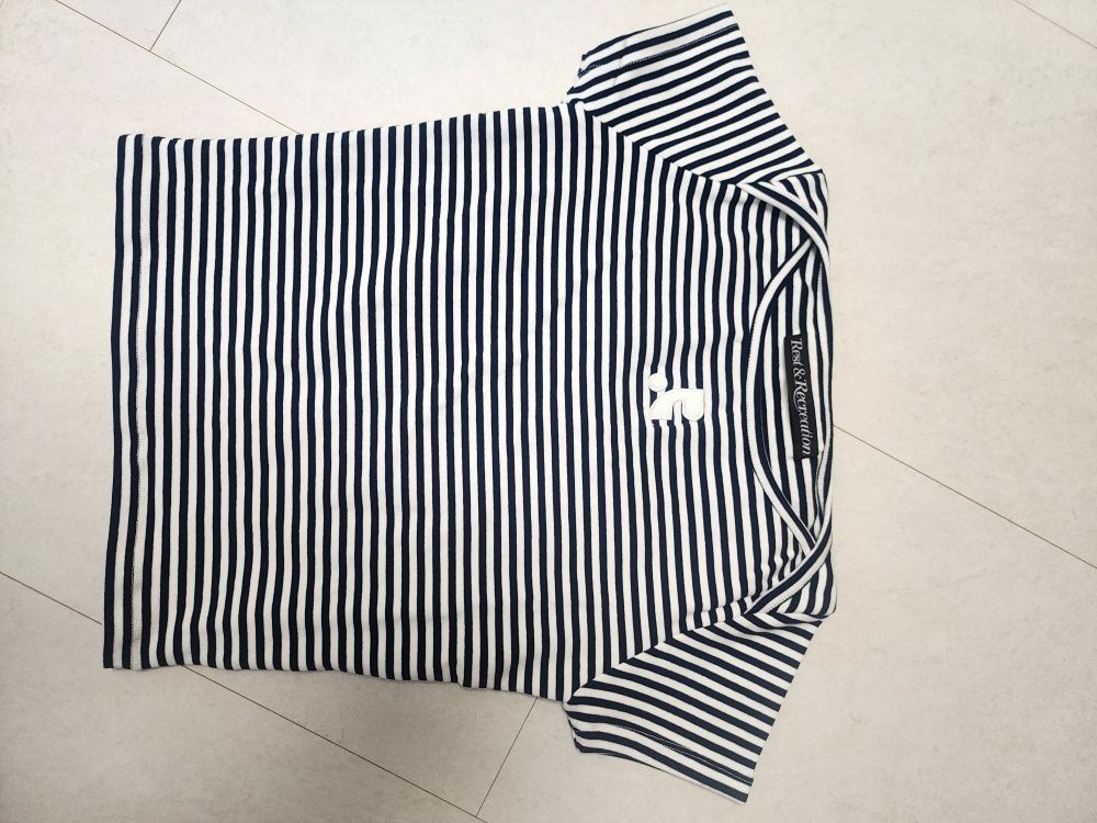 【Rest&Recreation】★STRIPE LIP NECK T-SHIRT MUSINSA | REST&RECREATION STRIPE LIP NECK T-SHIRT - SKY BLUE