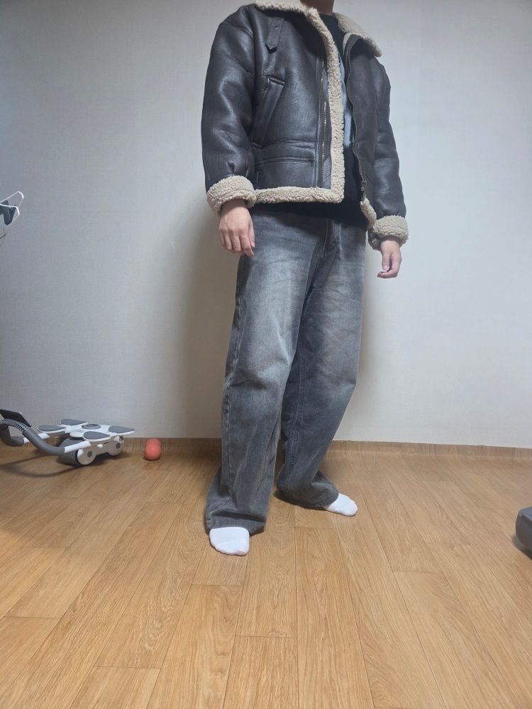 MUSINSA公式 | MUCENT カイブレザー ワッペン ムートンジャケット 男女