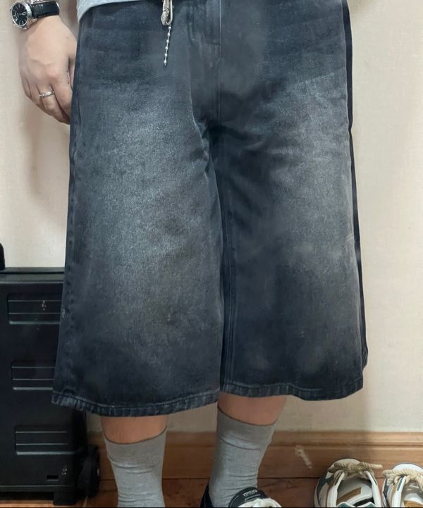 ★MUSINSA STANDARD★ Side Brush Long Bermuda Denim Pants Bla MUSINSA | MUSINSA STANDARD Big Brush Long Bermuda Denim