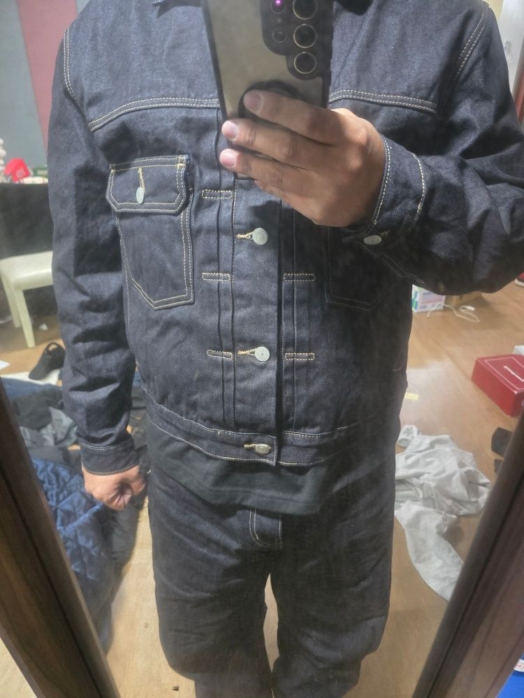 MUSINSA | MUSINSA STANDARD Selvage Denim Trucker Jacket 2 [Deep