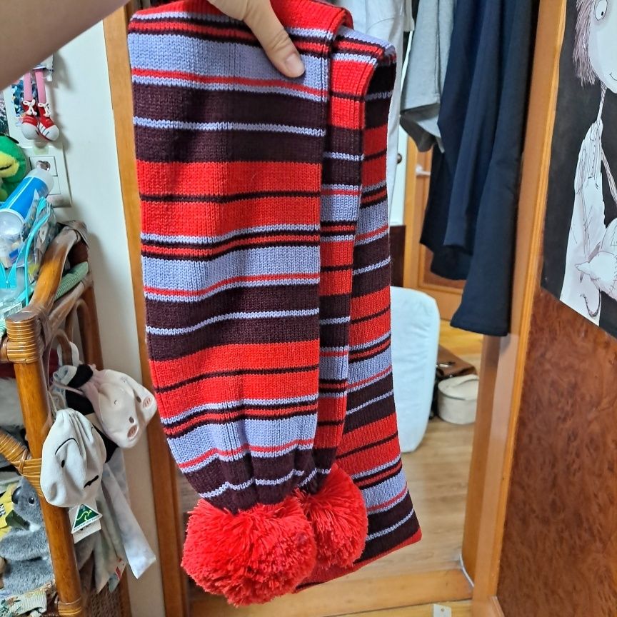 マフラー・ストール RONRON MULTI STRIPE BELL KNIT MUFFLER (3color) MUSINSA | RONRON MULTI STRIPE BELL KNIT MUFFLER IVORY RED