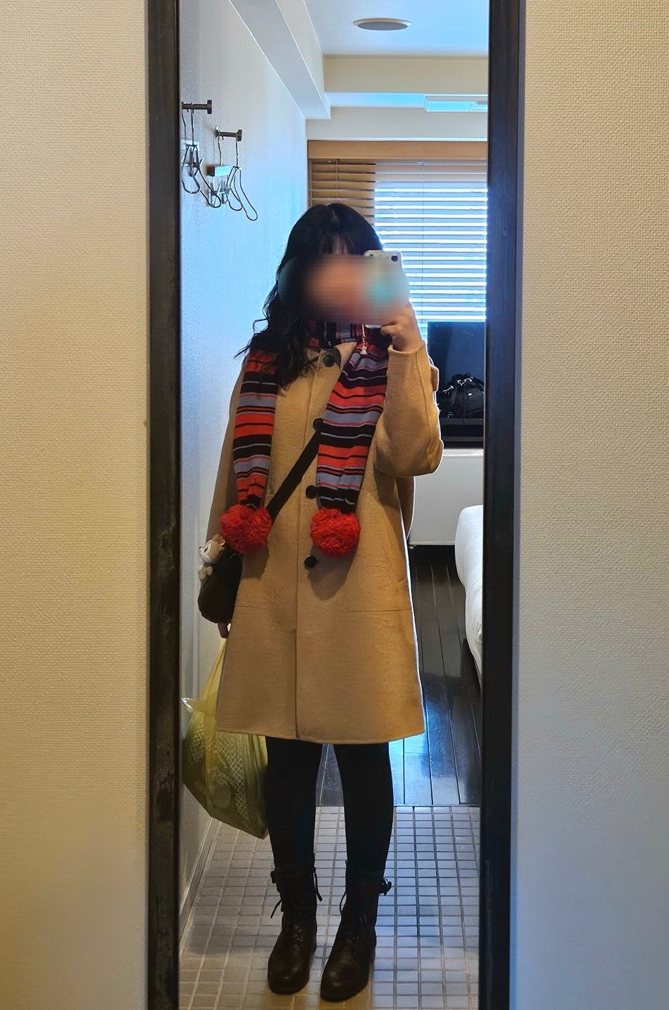 MUSINSA | RONRON MULTI STRIPE BELL KNIT MUFFLER BLACK