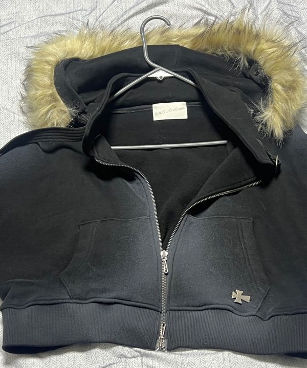 MUSINSA | 2000ARCHIVES LUXURY IS A DREAM HOODIE ZIP UP (BLACK)