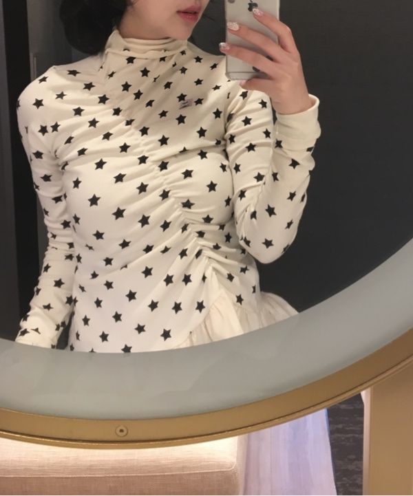 MUSINSA | NOFFICIALNOFFICE Shirring reversible turtleneck