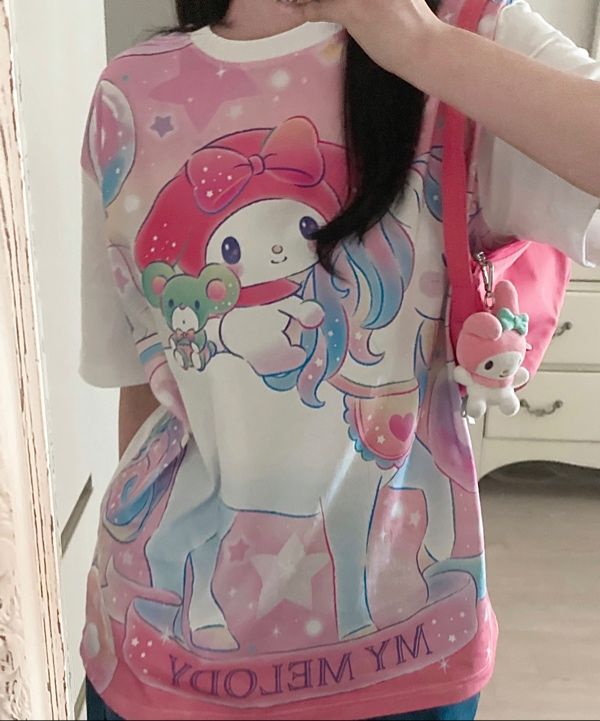 MUSINSA | RONRON MY MELODY TWINKLING UNICORN OVER FIT T
