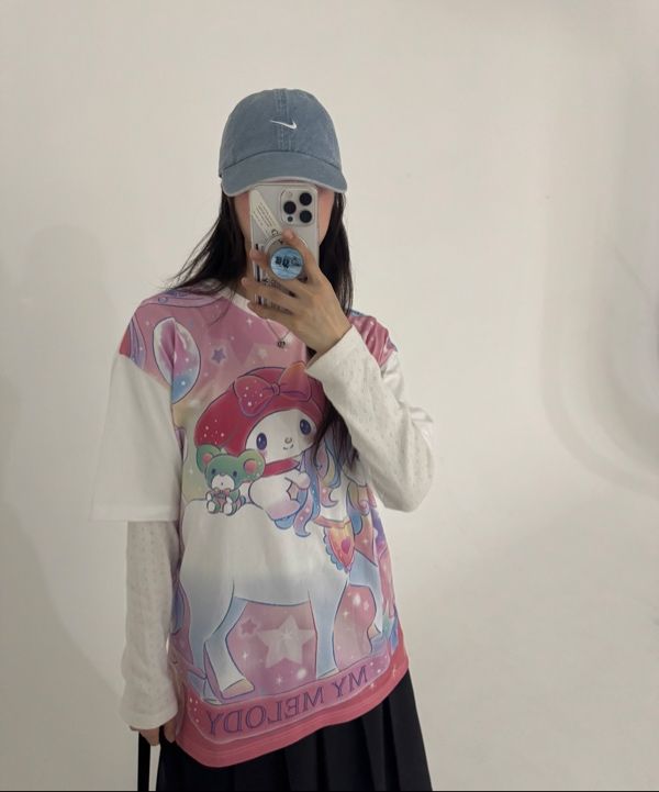 MUSINSA | RONRON MY MELODY TWINKLING UNICORN OVER FIT T