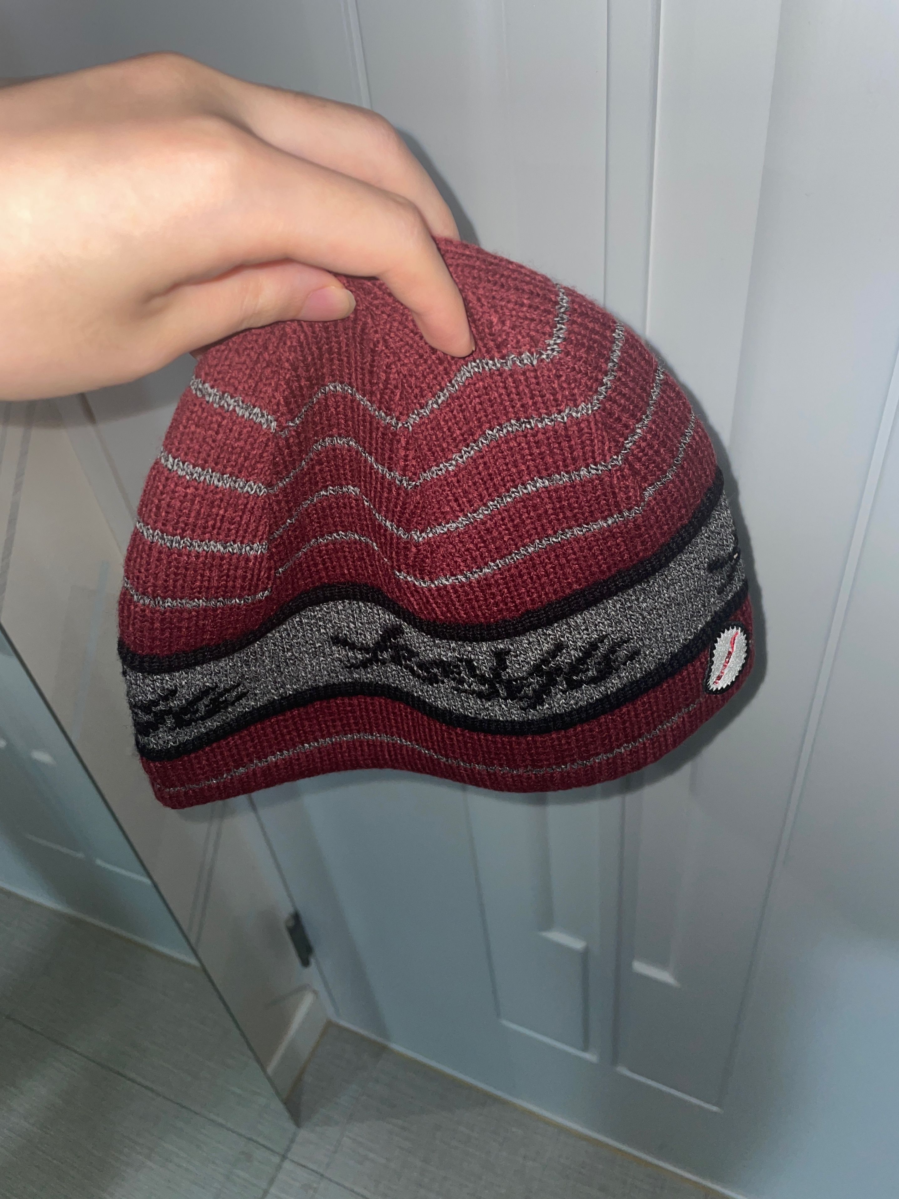 【YESEYESEE×Tenga】Y.E.S Stripe Knit Beanie MUSINSA | YESEYESEE Tenga x Y.E.S Stripe Knit Beanie Black