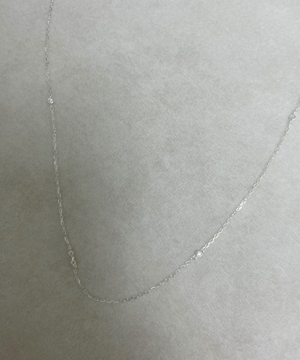 ★Hei★ [sv925] thin bezel cubic necklace MUSINSA | HEI [sv925] thin bezel cubic necklace