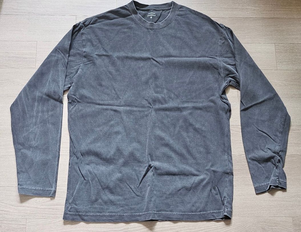 ★MUSINSA STANDARD★ Relaxed Cotton Tencel Pigment Shirt Nav MUSINSA | MUSINSA STANDARD Pigment Relaxed Crew Neck Long