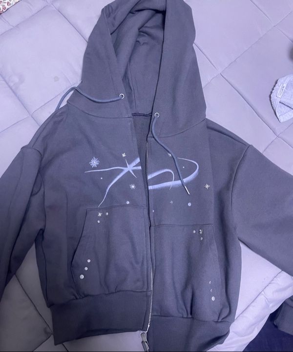 MUSINSA公式 | ILLIGO ギャラクシースタッズフードジップアップチャコール