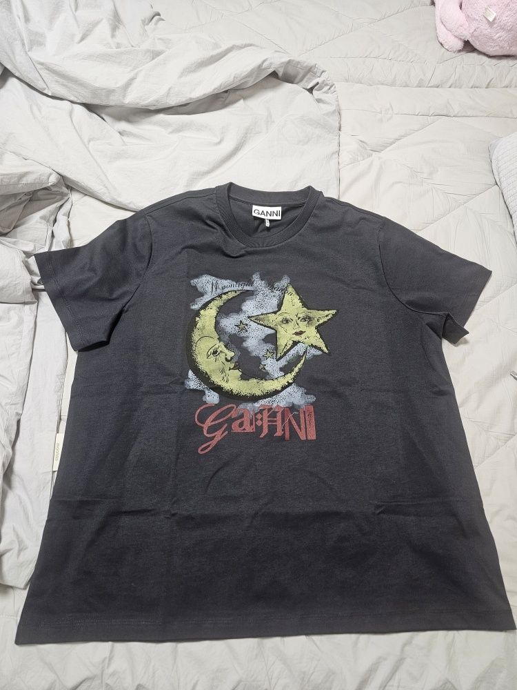 MUSINSA | GANNI Basic Jersey Moonlight Relaxed Fit Short