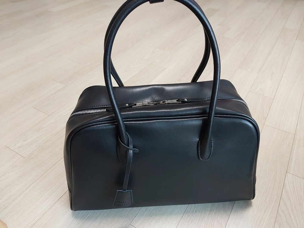 MUSINSA | KOMOREBI MUSEUM B01-L-1 Cow Leather Bowling Bag Large _