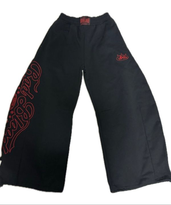 【BADBLOOD】Mystic Capsule 2Way Curved Jogger Trousers Badblood Mystic Capsule 2 Way Curved Jogger Trousers Red