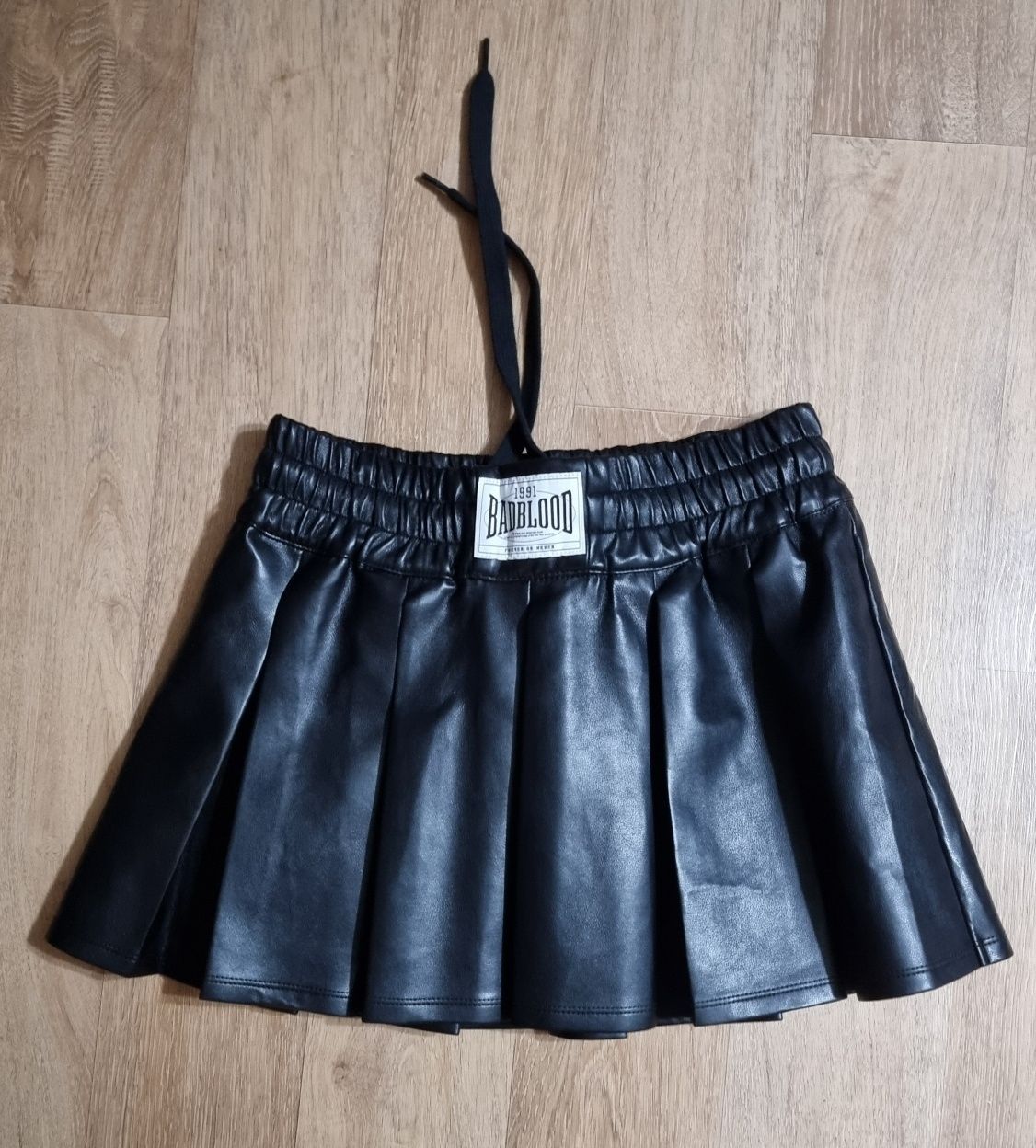 ★BADBLOOD★【送料0/関税0】Leather pleated mini skirt MUSINSA | BADBLOOD Leather Pleated Mini Skirt - Black