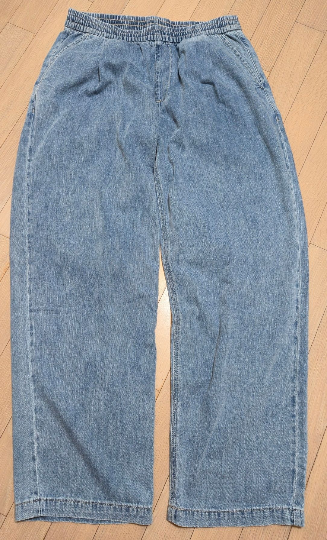 ★MUSINSA STANDARD★ Linen-like one-tuck wide banding denim MUSINSA | MUSINSA STANDARD Linen-like one-tuck wide banding