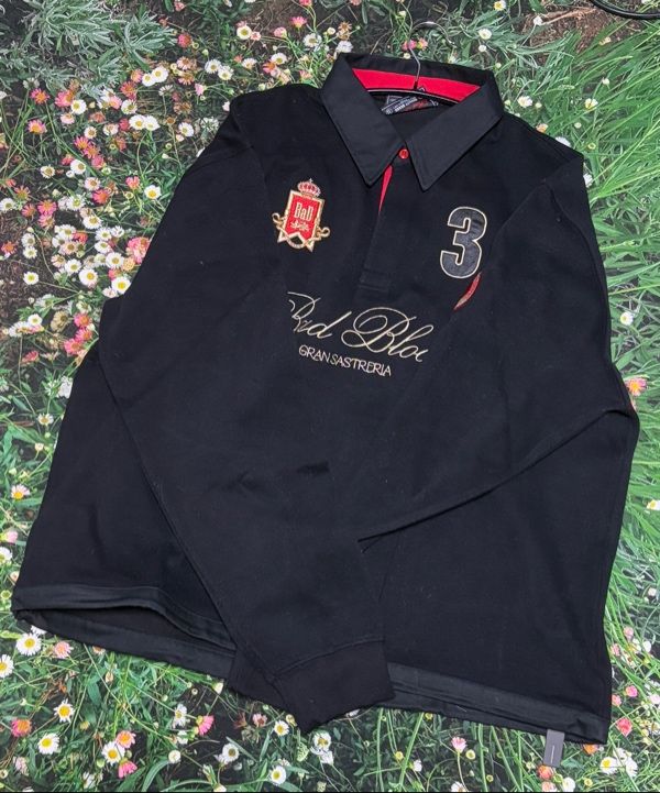 MUSINSA | BADBLOOD Royal Classic Rugby Shirt - Black