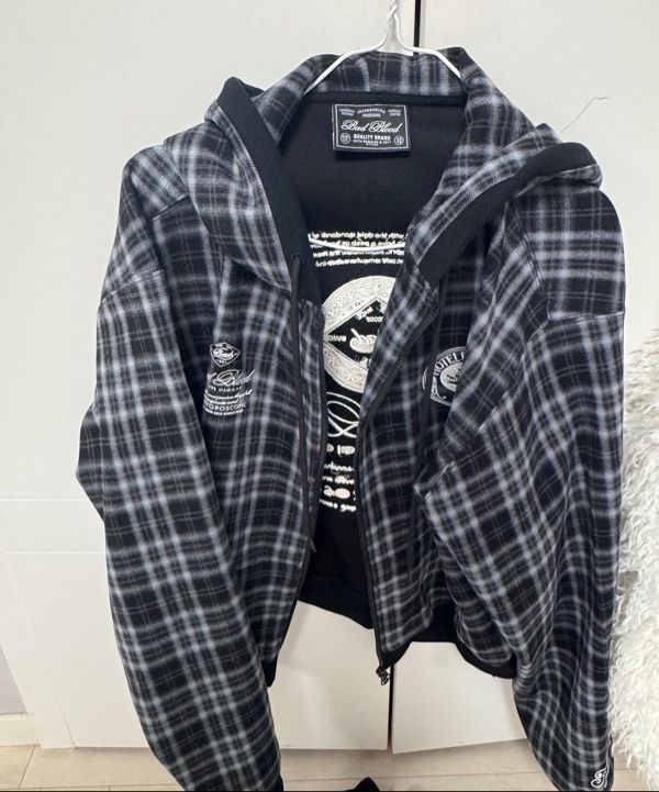 超歓迎された MUSINSA | BADBLOOD Classic Check Hooded Zip-Up - Red ジャケット・アウター