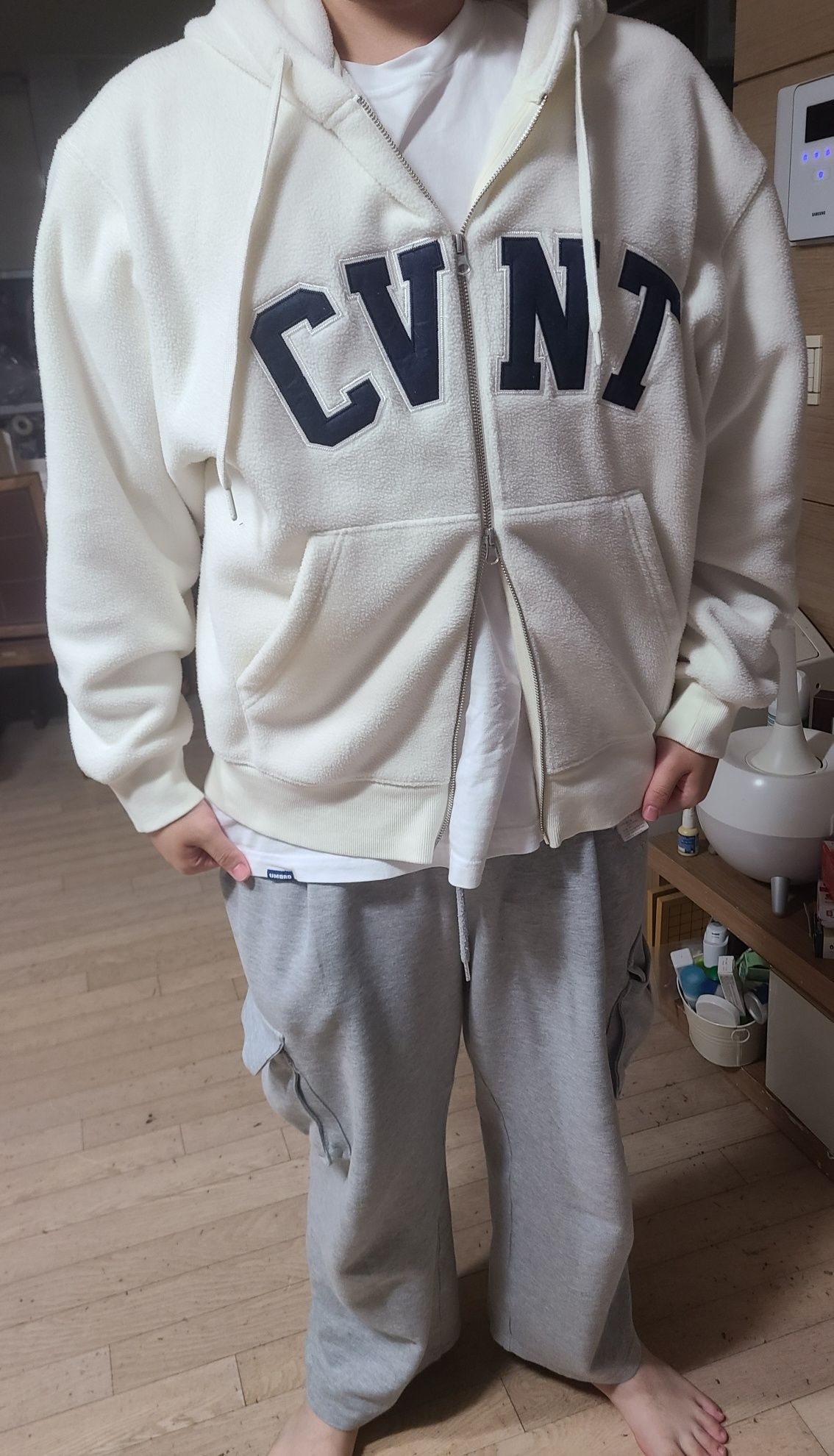 MUSINSA公式 | COVERNAT CVNT フリースオーバーサイズフードパーカー