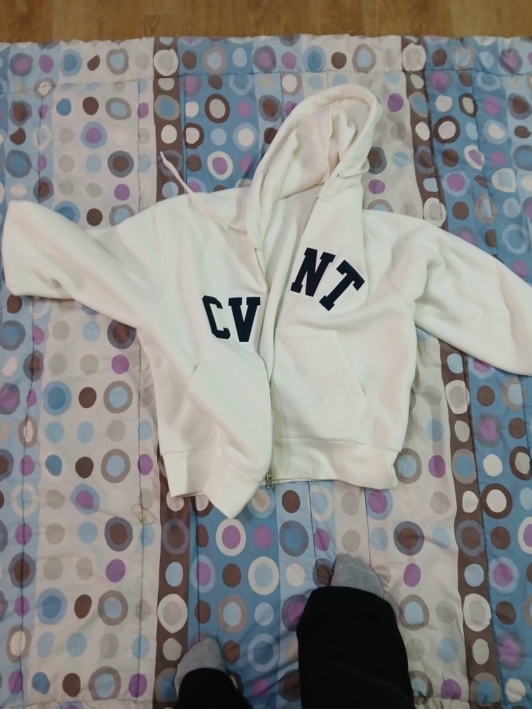 MUSINSA | COVERNAT CVNT Fleece Overfit Hoodie Zip-Up Ivory