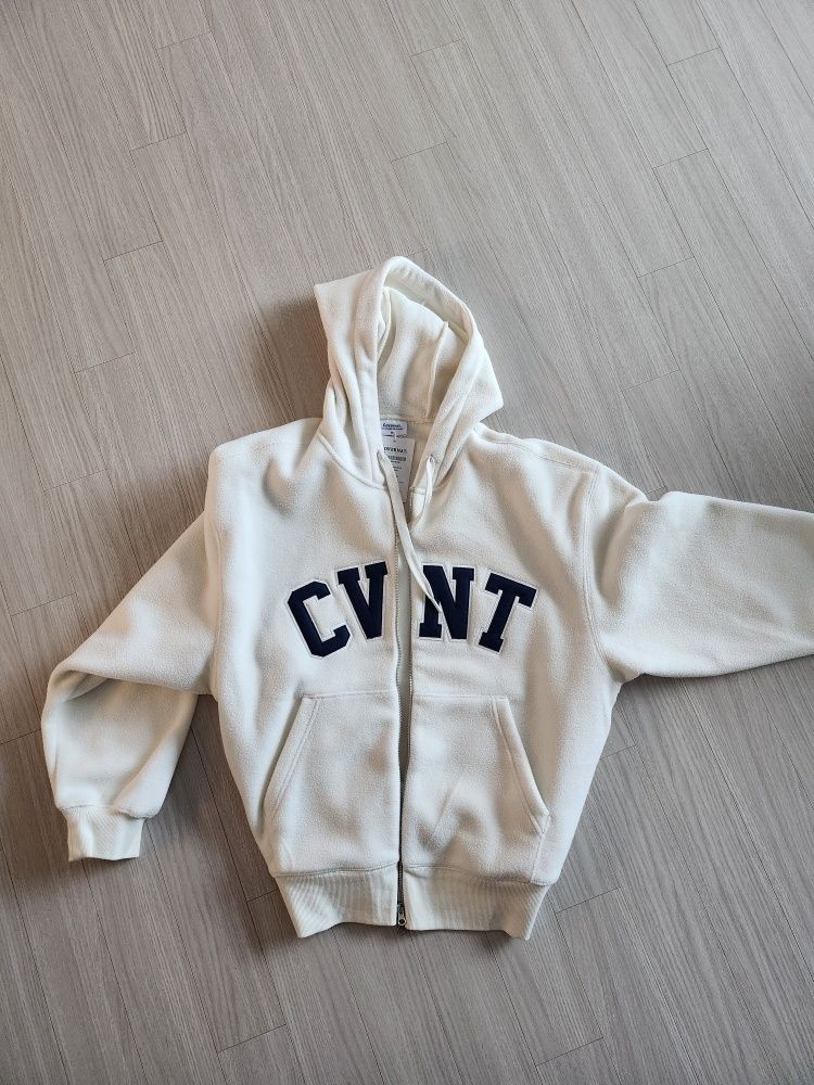 ★COVERNAT★ CVNT fleece overfit hoodie zip-up ivory MUSINSA | COVERNAT CVNT Fleece Overfit Hoodie Zip-Up Ivory