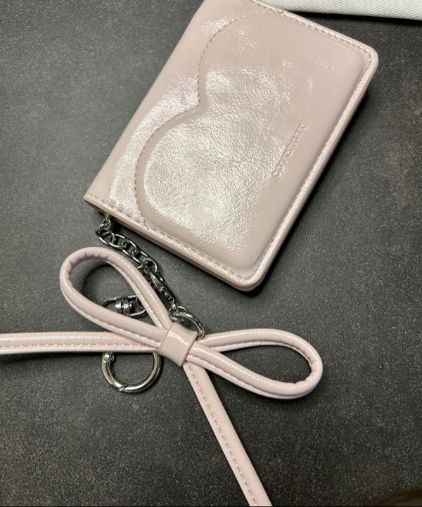 MUSINSA | COVERNAT WOMAN Clover Heart Keyring Card Wallet Black