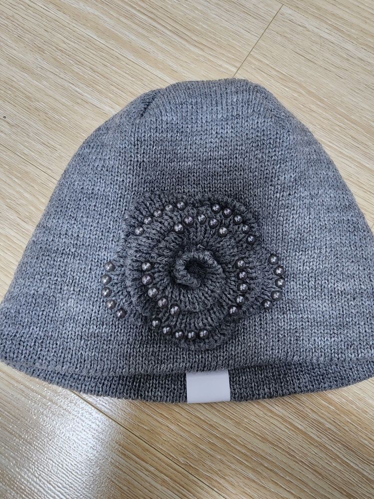 MUSINSA公式 | SETUPEXE PEARL CORSAGE BEANIE / MELANGE GRAY