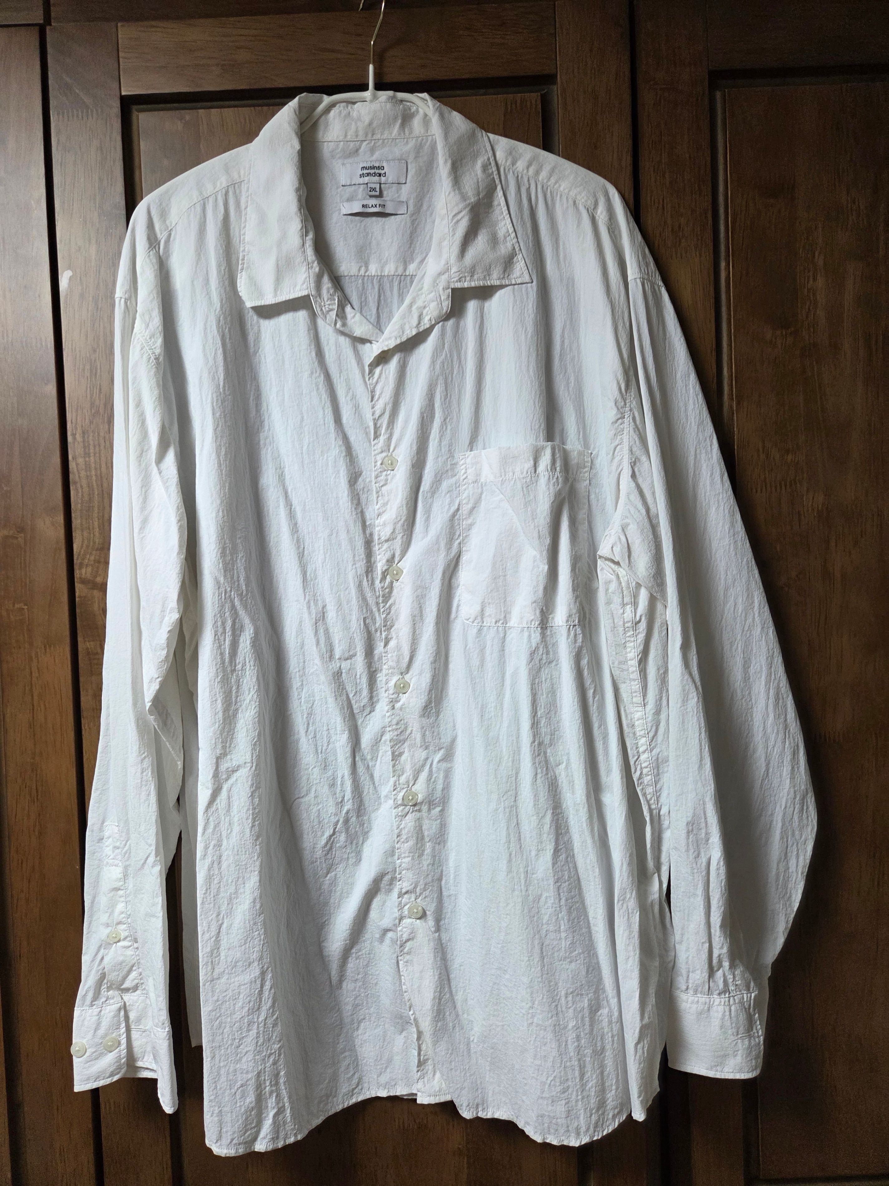 ★MUSINSA STANDARD★ Relaxed lightweight nylon shirt white M MUSINSA | MUSINSA STANDARD Relaxed lightweight nylon shirt