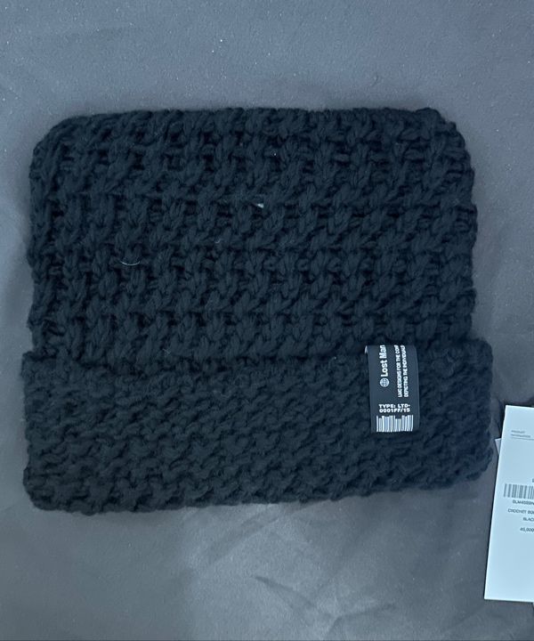 ■LMC■ CROCHET SQUARE BEANIE black 0LM45SBN118BLK CROCHET SQUARE BEANIE black - LMC | 엘엠씨