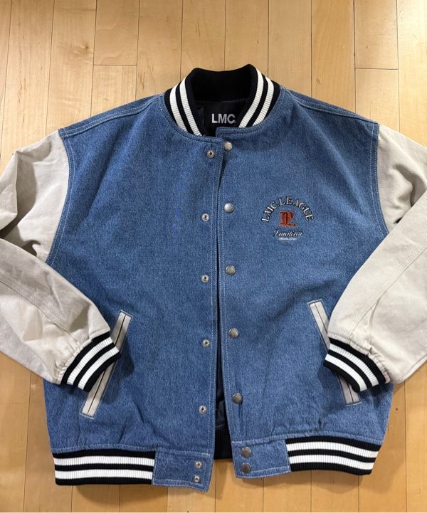 [ LMC]★25SS★韓国人気★DENIM VARSITY JACKET MUSINSA | LMC DENIM VARSITY JACKET black