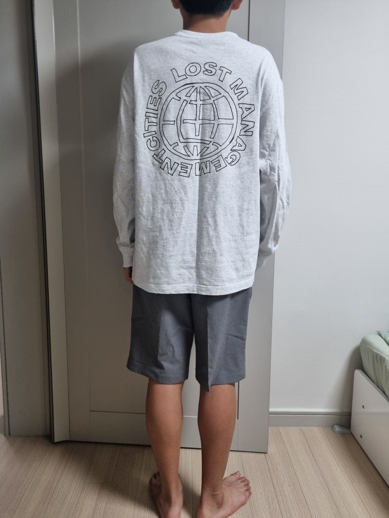2025SS★LMC★大人気 DOODLE GLOBE LONG SLV TEE 長袖Tシャツ3色 LMC Doodle Globe Long Slv Tee - Light Heather Gray | 하이츠