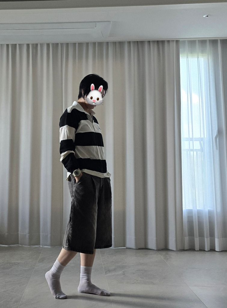 MUSINSA | LMC STRIPE GOTHIC NAME RUGBY SHIRT black