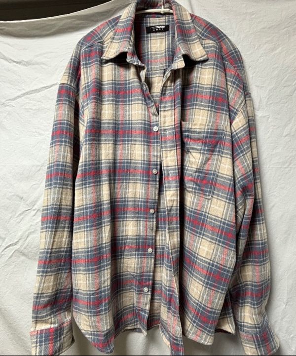MUSINSA | DNSR WOMEN Oversized flannel check shirt pink