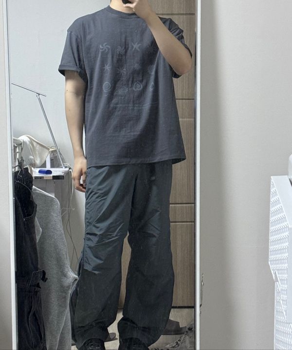 ●MUSINSA STANDARD● BRIGHT NYLON PARACHUTE PANTS S/S] Nylon parachute cargo pants(2color) - LAURANT | 60