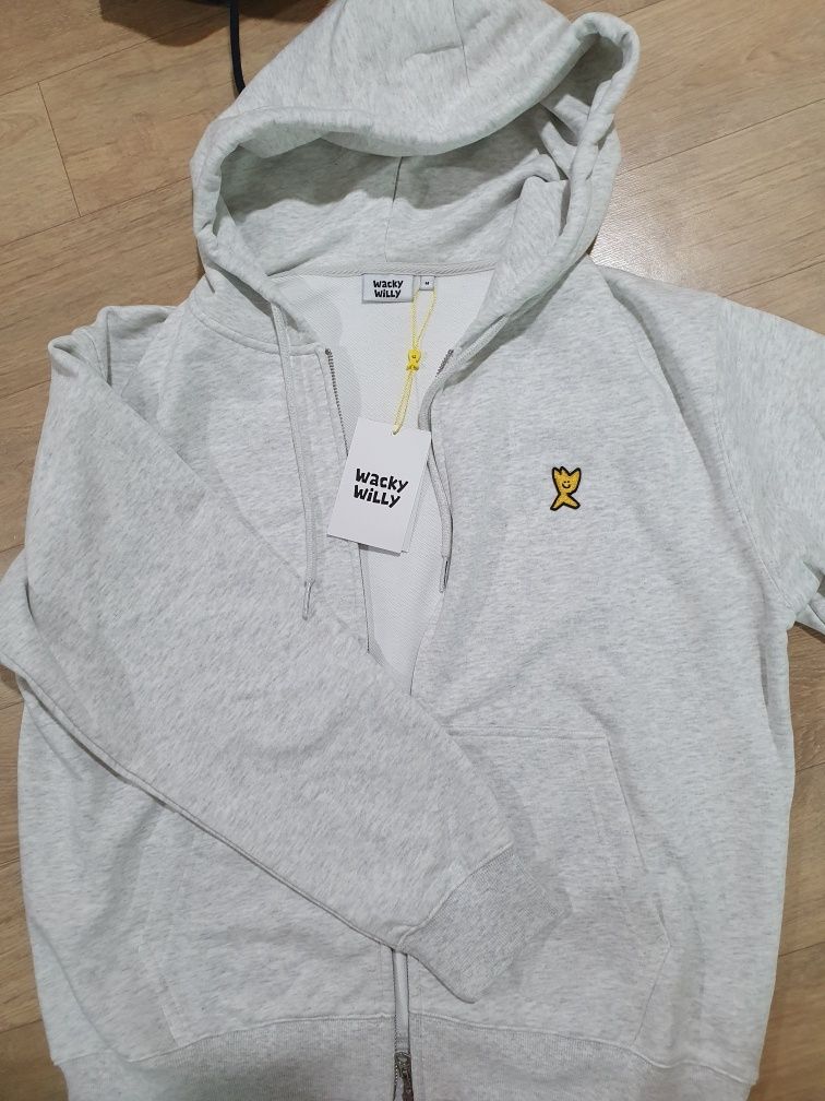 ★Wacky WiLLy★ Graphic Kiki Wappen Hoodie Light Grey MUSINSA | WACKY WILLY Signature Kiki Wappen Hoodie Light Grey