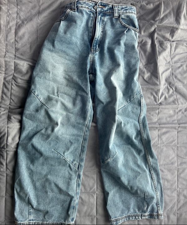 【THE COLDEST MOMENT】25ss TCM curved raw denim pants MUSINSA | THE COLDEST MOMENT TCM back logo denim pants (navy)