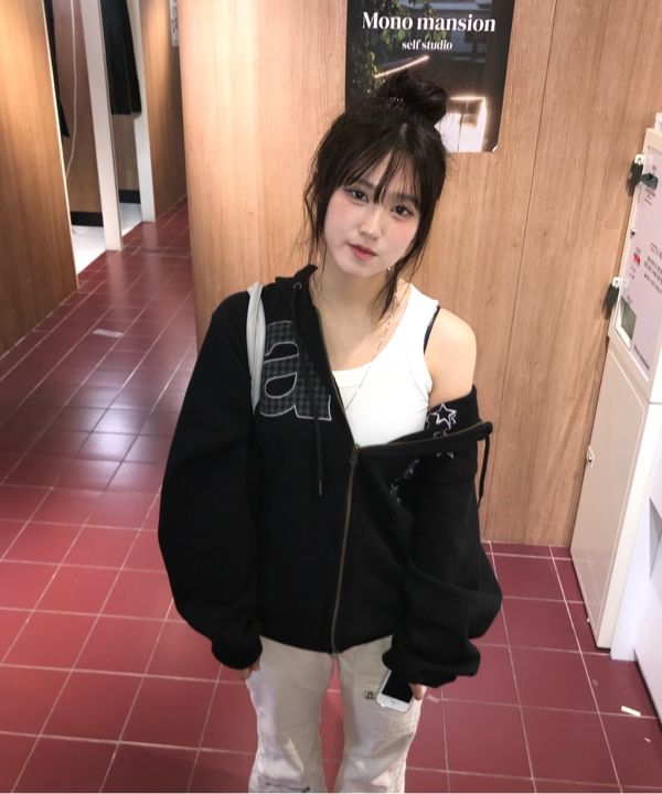 MUSINSA公式 | THE COLDEST MOMENT TCM at hooded zip-up (black)