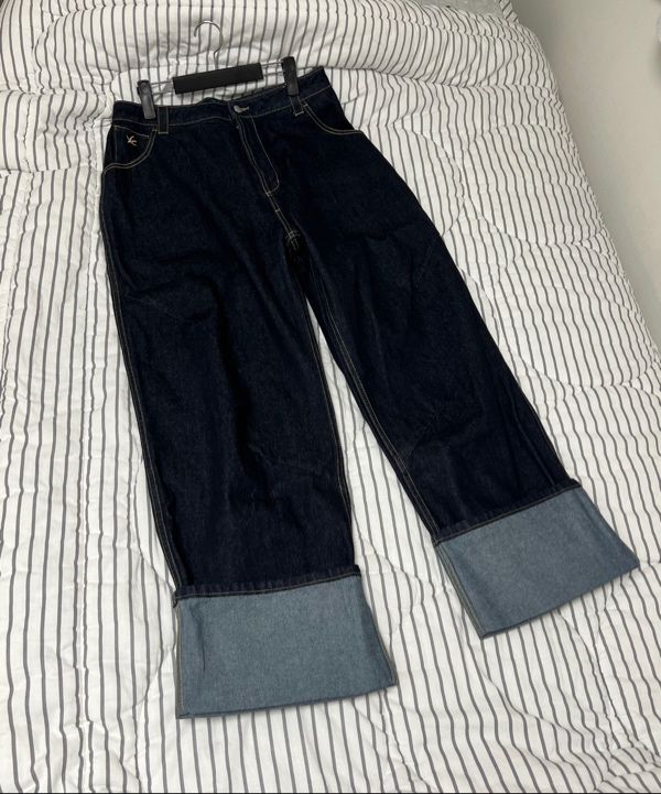 パンツ THE COLDEST MOMENT TCM fold pants navy MUSINSA | THE COLDEST MOMENT TCM roll up denim pants (navy)