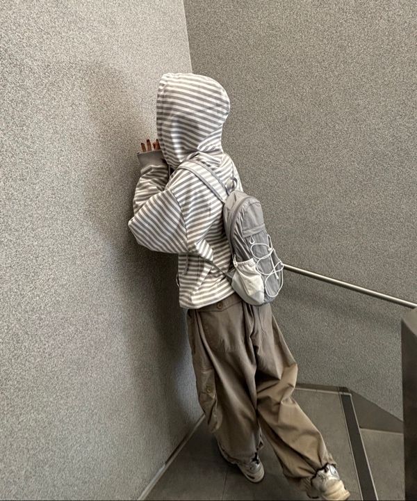 MUSINSA | THE COLDEST MOMENT TCM stripe hooded zip-up (grey