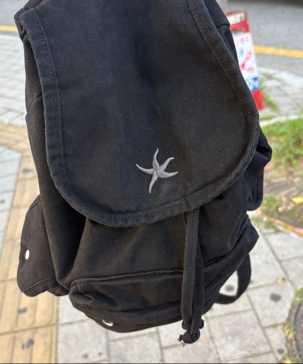 MUSINSA | THE COLDEST MOMENT TCM starfish denim backpack (black)