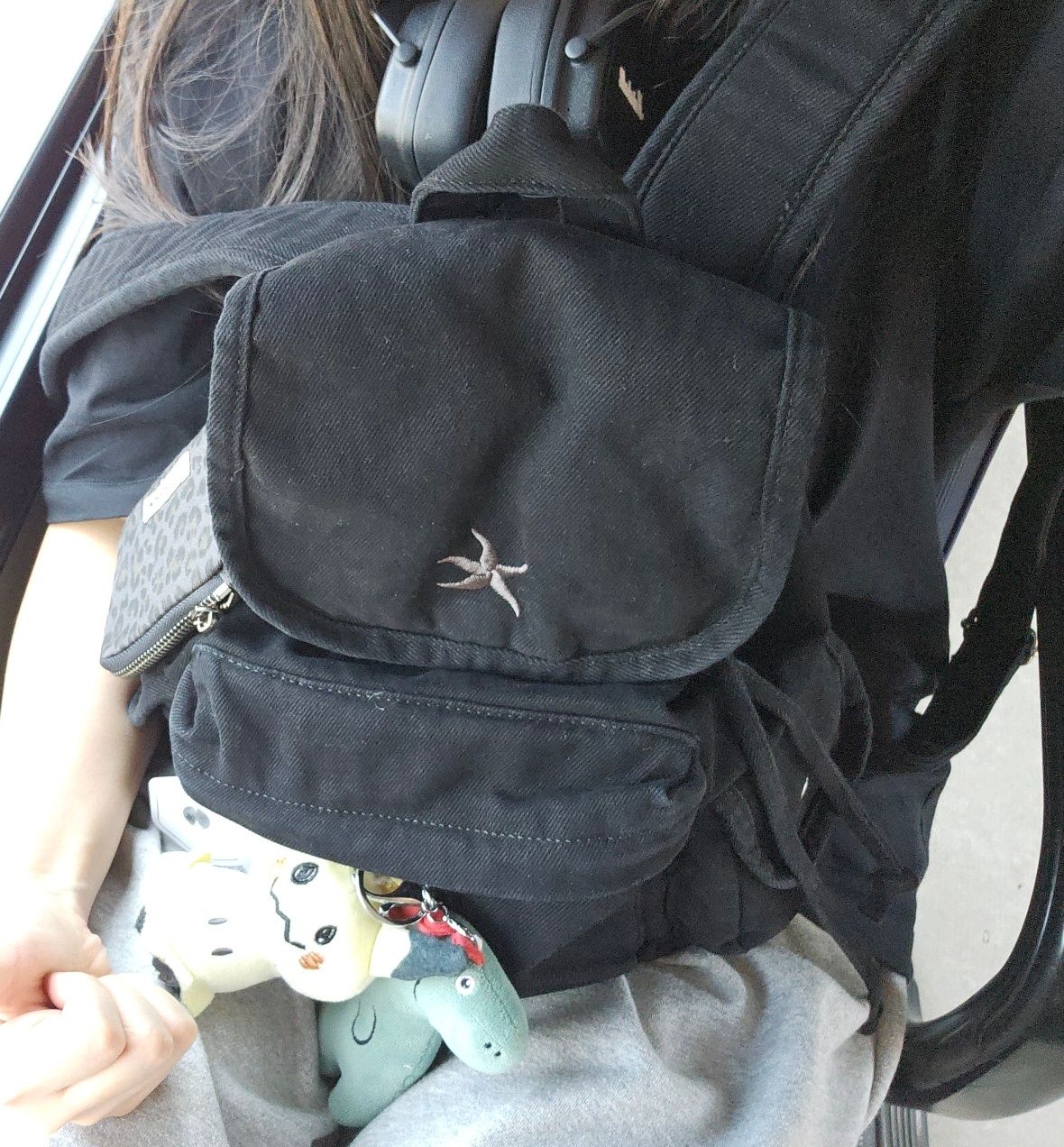 MUSINSA | THE COLDEST MOMENT TCM starfish denim backpack (black)
