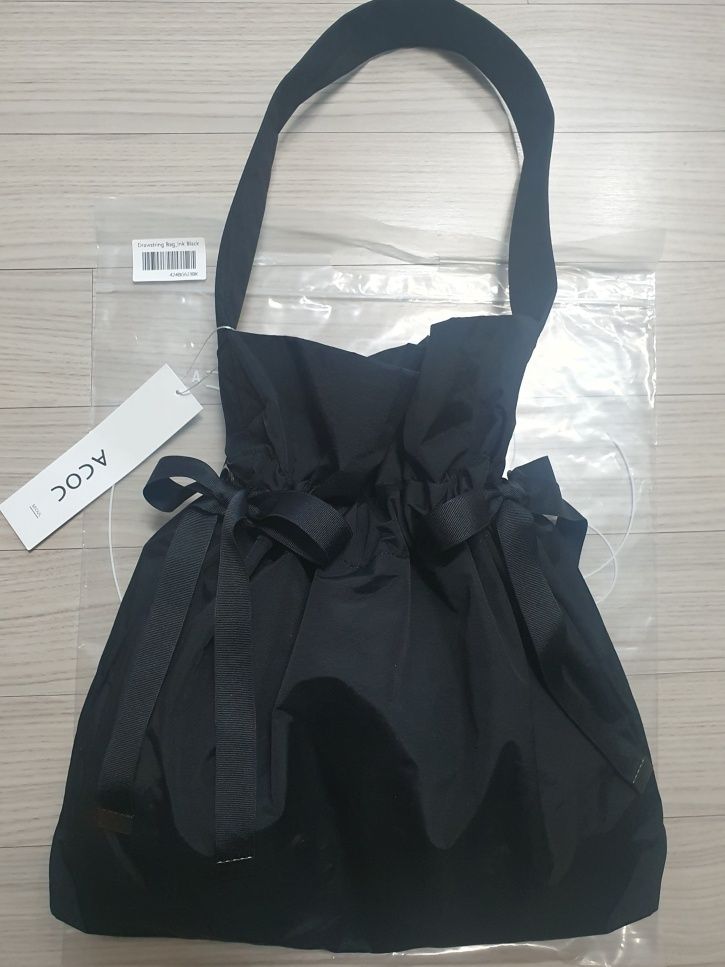 MUSINSA公式 | ACOC Drawstring Bag_Ink Black