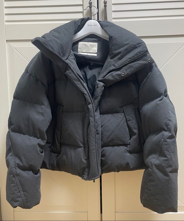 MUSINSA | MATIN KIM COTTON WASHED PUFFER DUCK DOWN JUMPER IN CHARCOAL