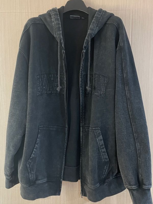 ★Wacky WiLLy★ Waki Big Applique Washing Hoodie Blue ktown4u.com : [Wacky Willy] [25SS] Washing Applique Hooded