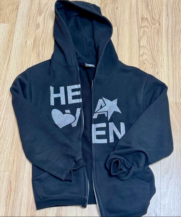 MUSINSA | NICE GHOST CLUB HEAVEN HOODIE ZIP UP_BLACK