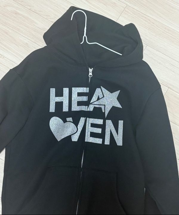 MUSINSA公式 | NICE GHOST CLUB HEAVEN HOODIE ZIP UP_BLACK(NG2FSUM481A)
