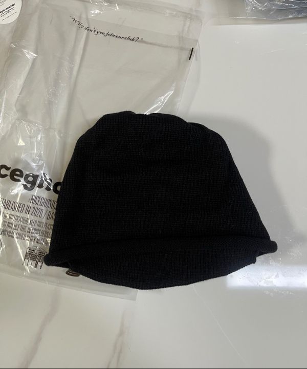 MUSINSA | NICE GHOST CLUB SLOUCHY CAP BEANIE_BLACK(NG2FSUAB22A)