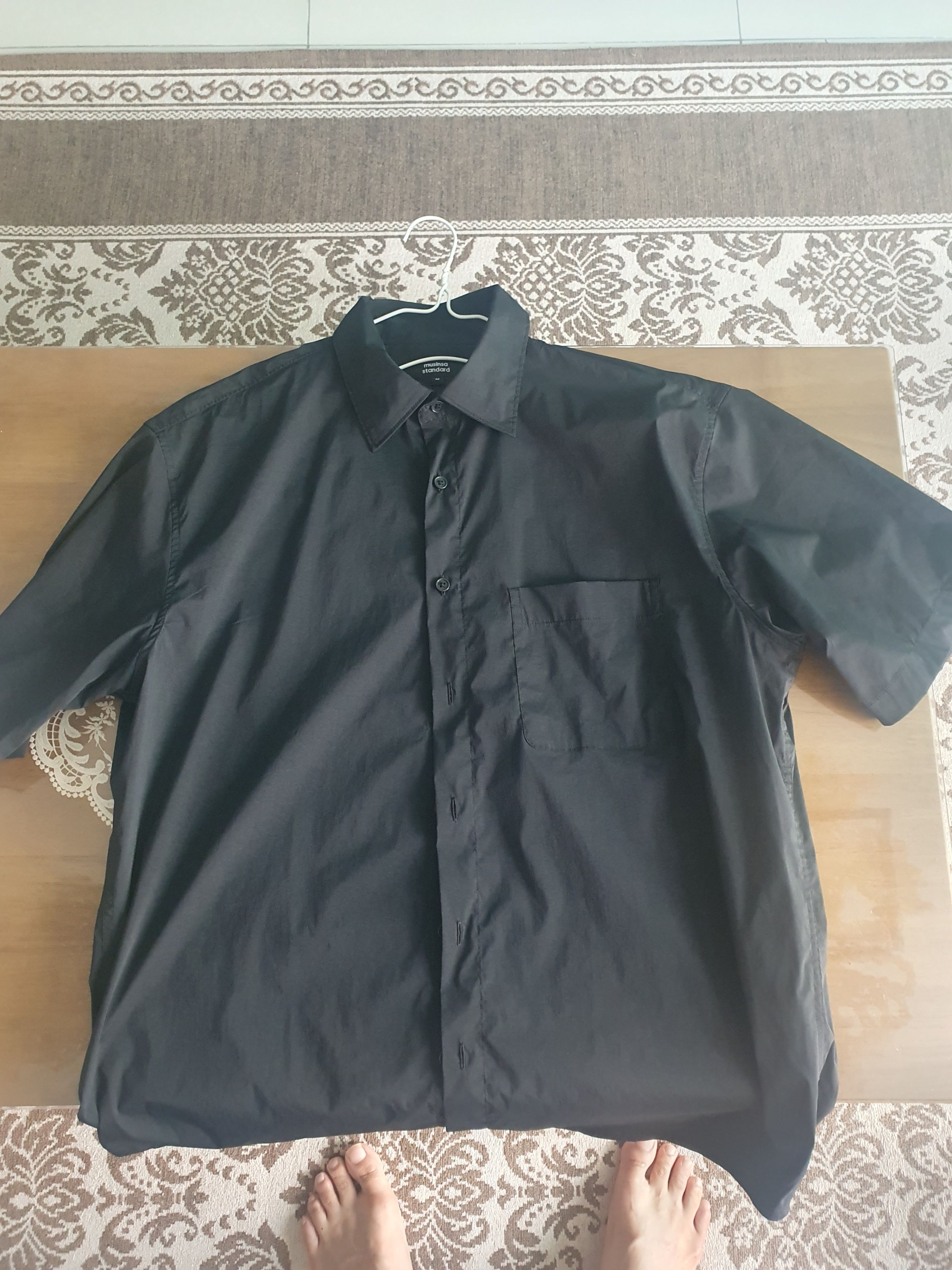 ★MUSINSA STANDARD★ Cool Standard Relaxed Nylon Shirt Black MUSINSA | MUSINSA STANDARD [Cool Standard] Relaxed Nylon