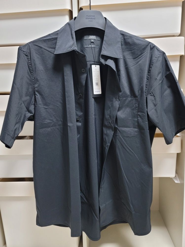 ★MUSINSA STANDARD★ Cool Standard Relaxed Nylon Shirt Black MUSINSA | MUSINSA STANDARD [Cool Standard] Relaxed Nylon