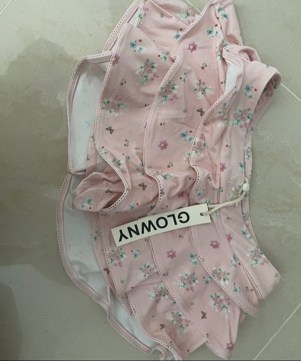 MUSINSA | GLOWNY PICOT FRILL MINI SKIRT (PINK BOUQUET)